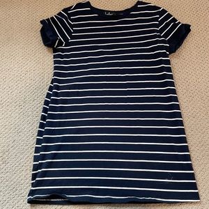 Navy/White Striped Dress